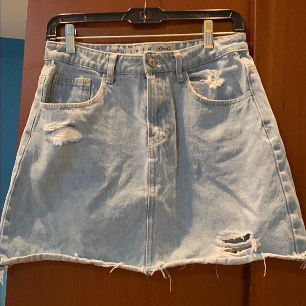 Light Wash Jean Skirt